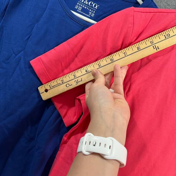 Denim & Co. Essentials Perfect Jersey Set of Three Knit Tops Size XXS - Picture 5 of 9